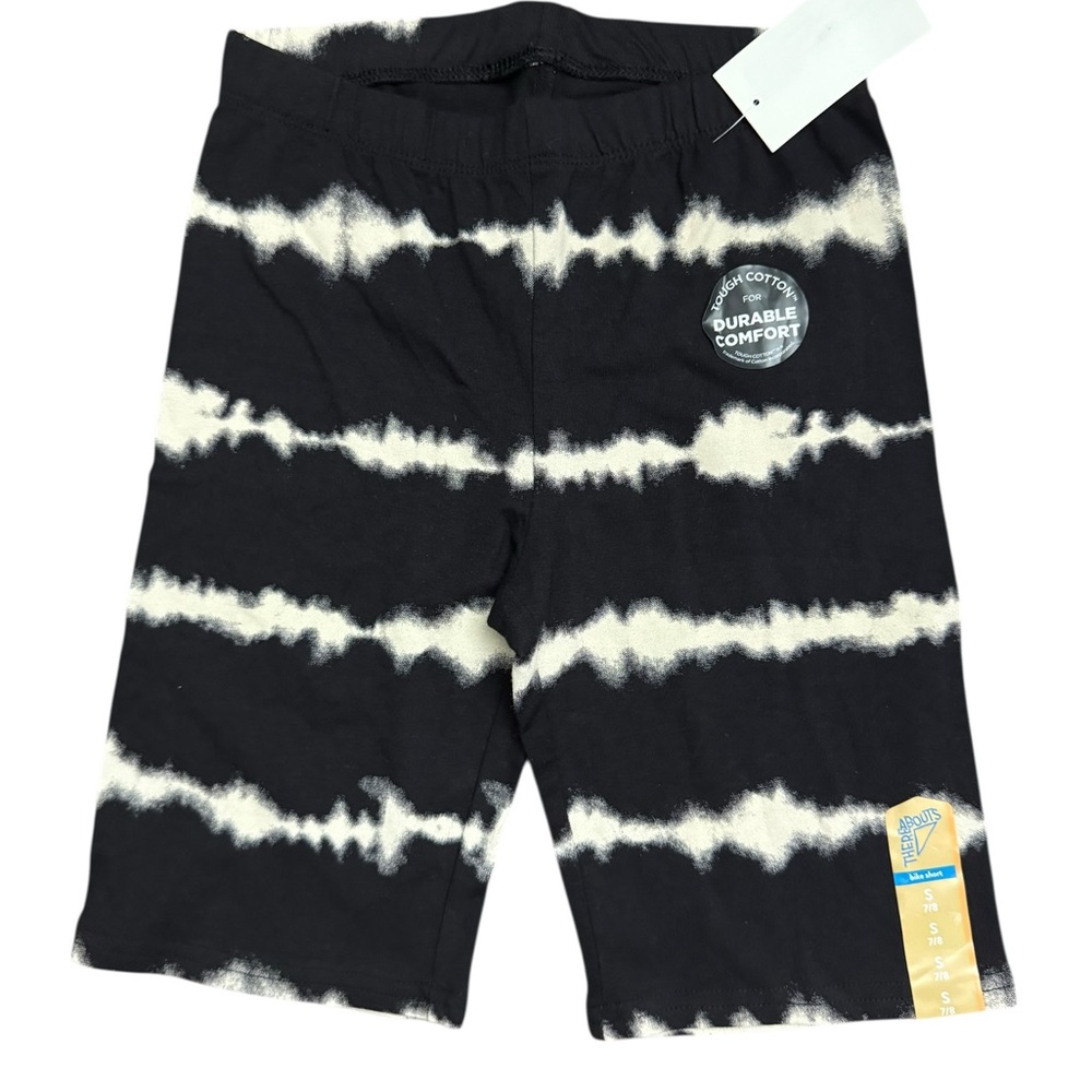 NEW thereabouts Girls' Biker Shorts Bundle Size Small Pink Tye Dye Black - Picture 5 of 12
